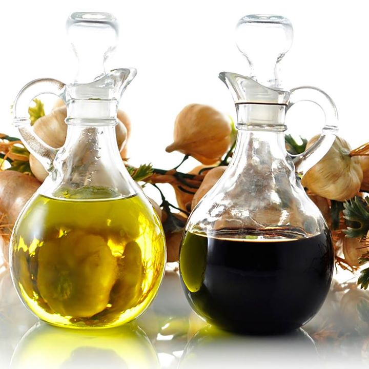 Extra virgin olive oil and Balsamic vinegar