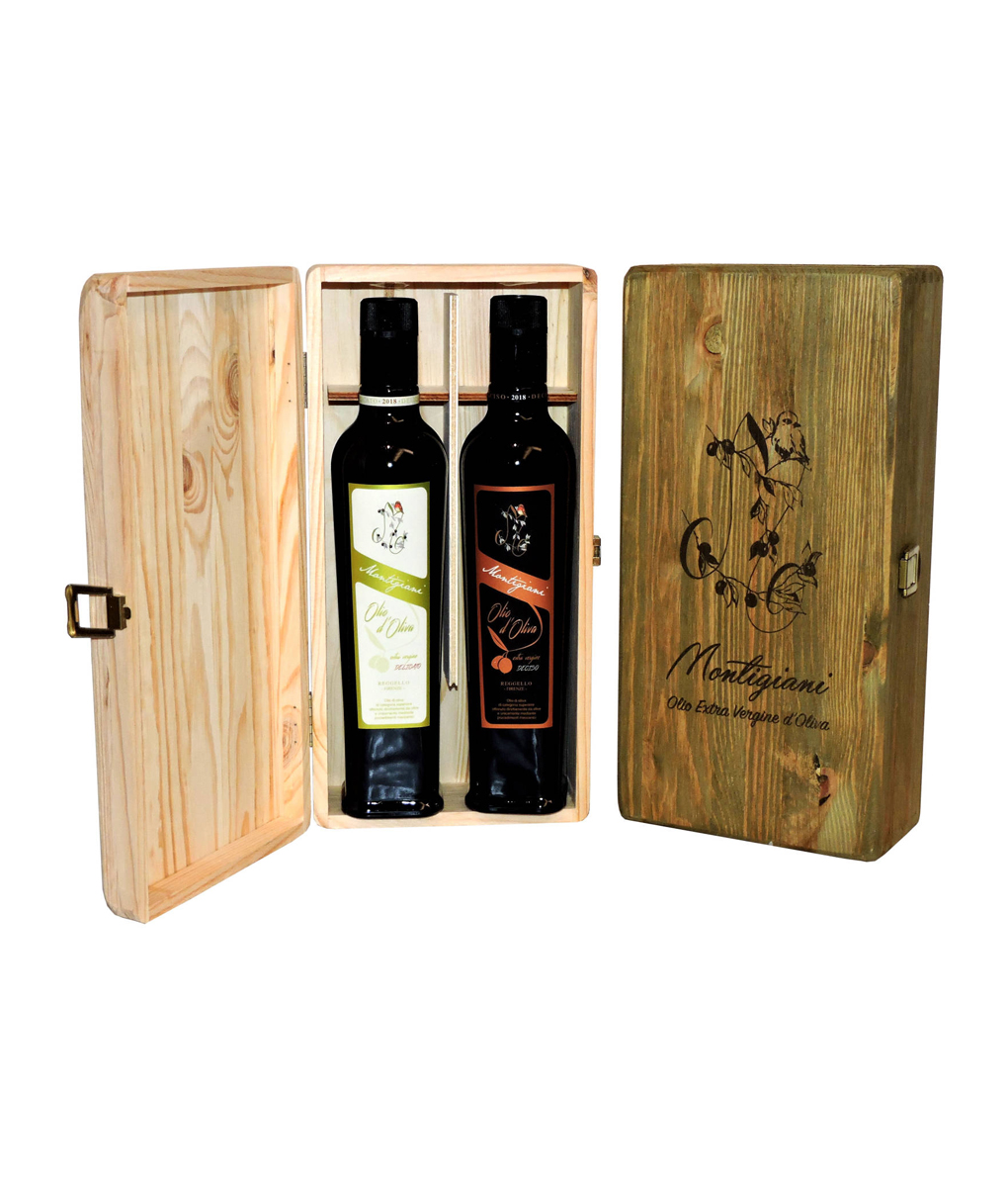 Extra Virgin Olive Oil in Wooden Gift Box
