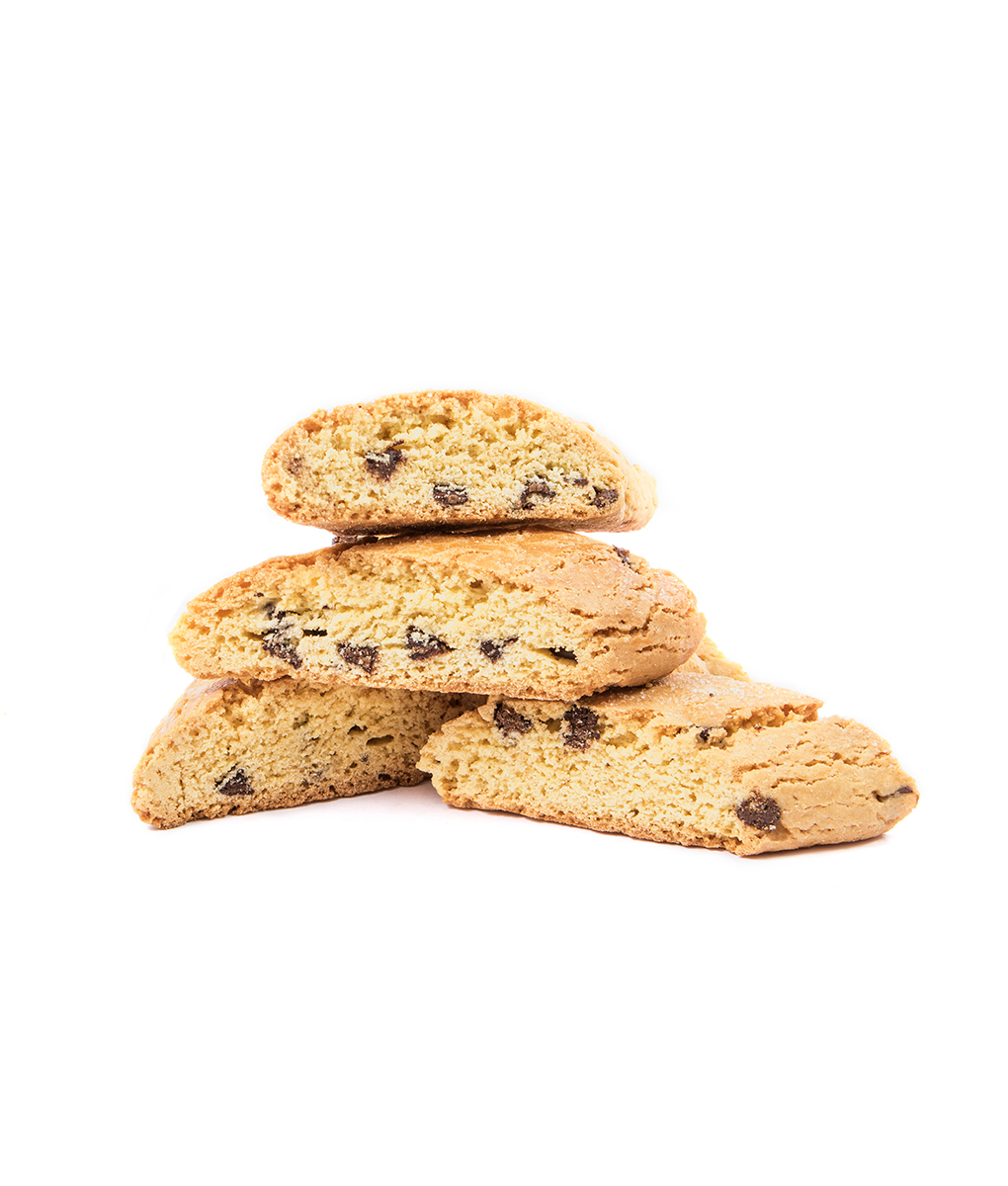 cantucci biscuits with chocolate