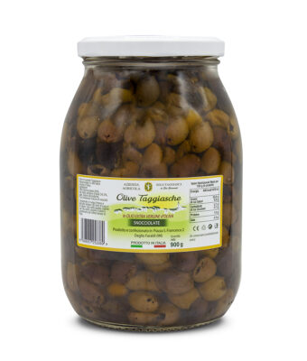 Pitted Taggiasche olives in Evo Jar 1062 ml