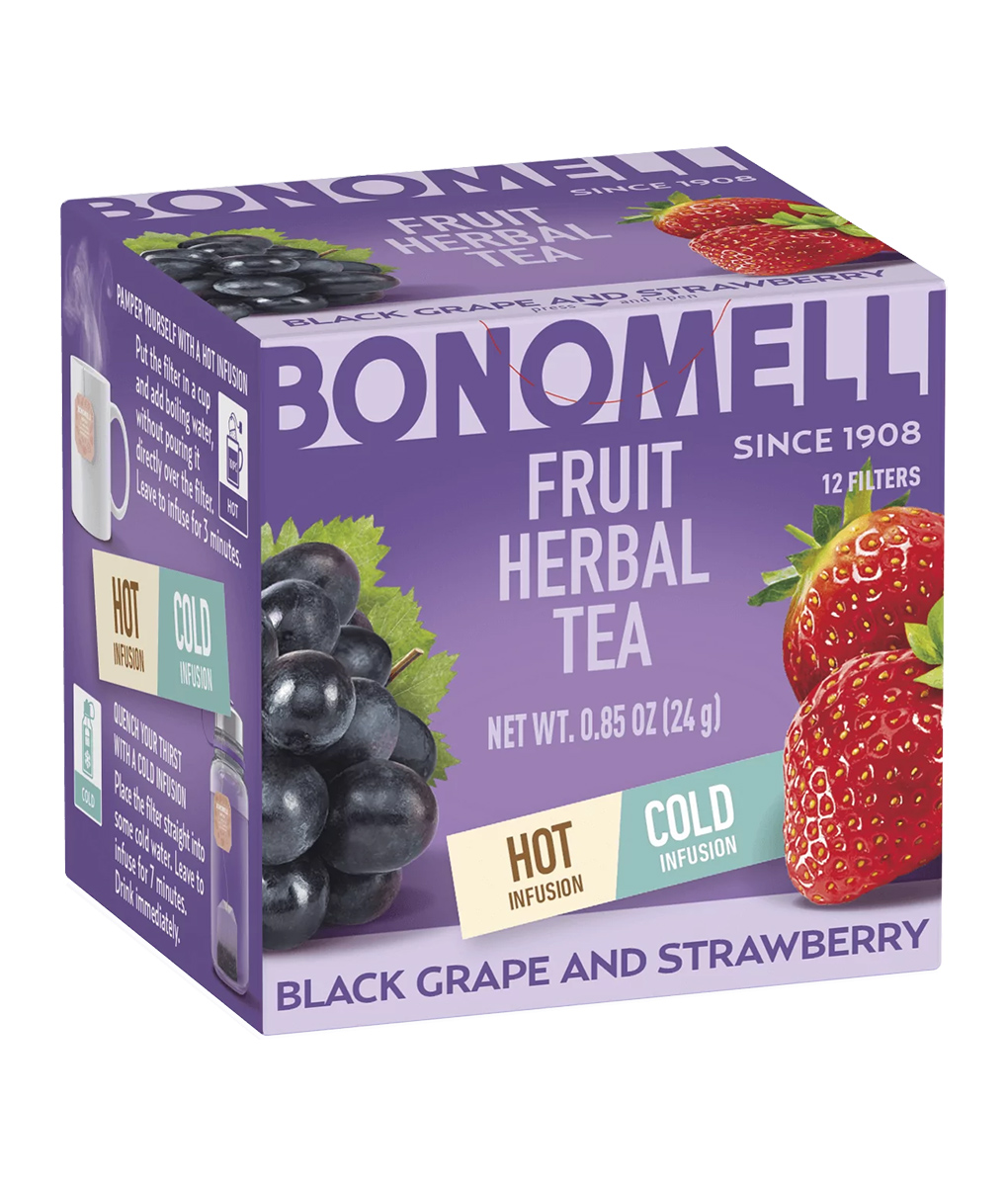 Bonomelli Fruit Herbal Teas BLACK GRAPE AND STRAWBERRY